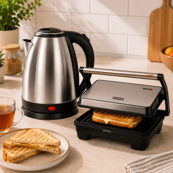 Chaleira Elétrica e Prensa Francesa Café da Manhã 127V 220V 300ml 600ml Preparo Rápido Presente