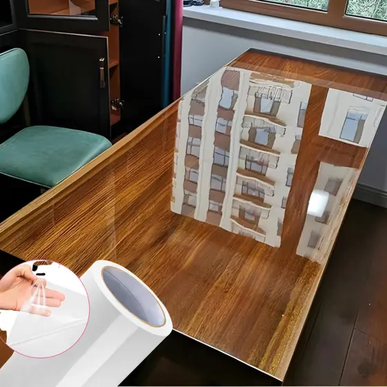 Adesivo Película Vinil Transparente Proteção À Prova d'água para Envelopamento de Móveis Mesa