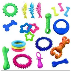Kit Brinquedo Mordedor Anti Stress Maciço Pet 3, 5 , 8 ,10 OU 12 Unidades Para Cachorro Cães e Gatos