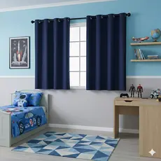 Cortina Duas Partes Blackout 2,20m p/ Varão de 1,50m Infantil