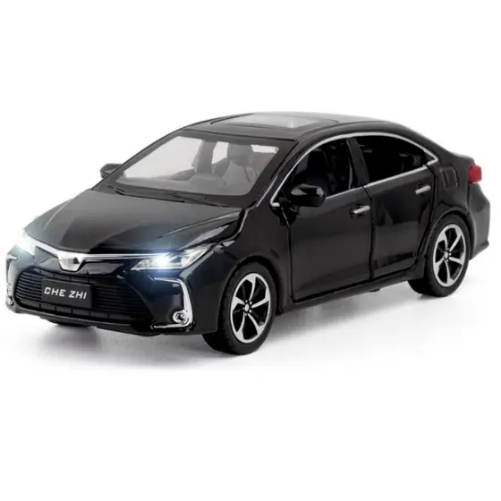 Miniatura Toyota Corolla Escala 1:32 ou 1:36 Metal Realista com Luz e Som Colecionável
