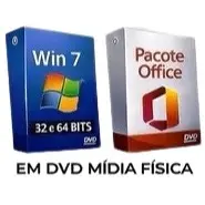 Kit Windows 7 + Office 2019 (32bits e 64bits) + Ativação Em DVD Para Computador PC Notebook