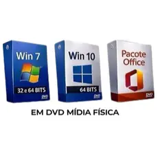 Windows 7 + Windows 10 + Office 2019 (32bits e 64bits) + Ativador Em DVD Para Computador PC Notebook