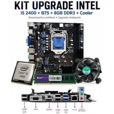 Kit Placa Mãe + Processador I5 2400 Com Cooler + 8gb RAM DDR3 Sem Caixa Pronta Revisada Com Pasta Térmica