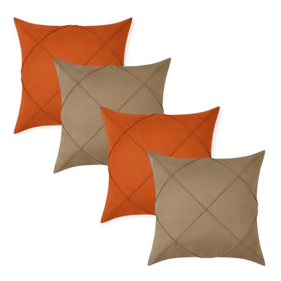 Kit 4 Capas de Almofadas Premium Suede Drapeada