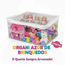 Kit 10 Saco Organizador De Brinquedos Guarda Roupas Multiuso Com Zíper