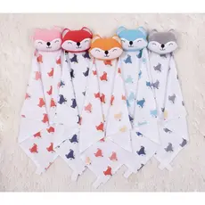 Naninha de bichinho para bebê menina/menino/ Raposinha Rosa Azul Cinza