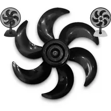Hélice Ventilador Mallory 6 Pás Preto 40cm Original