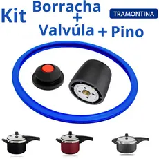 Kit Borracha Vedação Panela de Pressão Valvula e Peso Tramontina Vancouver/Valencia 4,5e 6 Lts
