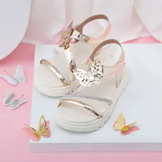 Sandália Infantil Feminina com Borboleta e Brilho – Conforto e Estilo para Princesas