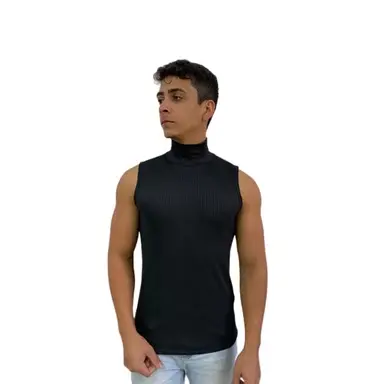 Regata Masculina Gola Alta Camiseta Cacharrel Canelada