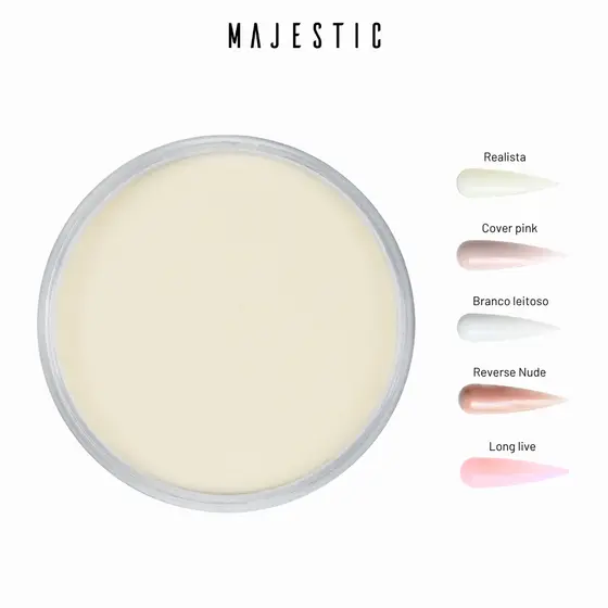 Pó acrílico LINHA CONSTRUÇÃO Alongamento Majestic Nails