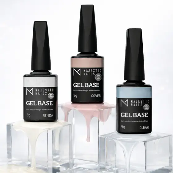 GEL BASE (Cover Clear Renda) 9g Alongamentos Majestic Nails