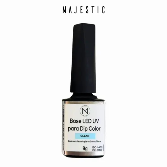 BASE LED/UV PARA DIP COLOR CLEAR (Base Cimentinho) 9g Alongamento Majestic Nails