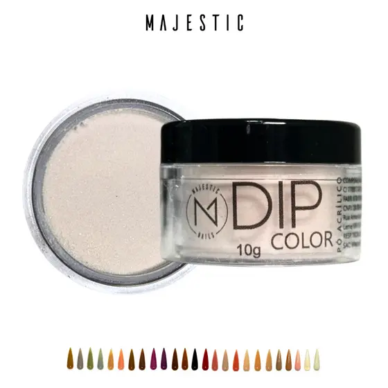 Pó acrílico DIP COLOR (Base Cimentinho) Alongamento Majestic Nails