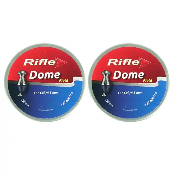 2x Chumbinho/Carabina 4.5mm 250un Rifle Dome 7.81gr