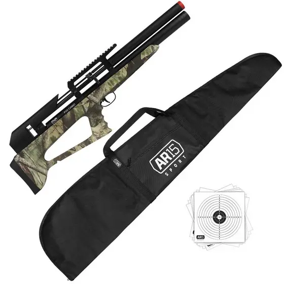 Espingarda Pressão 5.5mm P35 Camo PCP 39 Joules 250 Bar