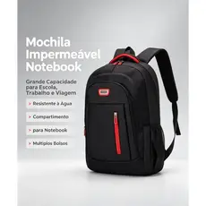 Mochila Masculina Impermeável Notebook Resistente Grande Capacidade para Escola Faculdade Trabalho Executivo Viagem