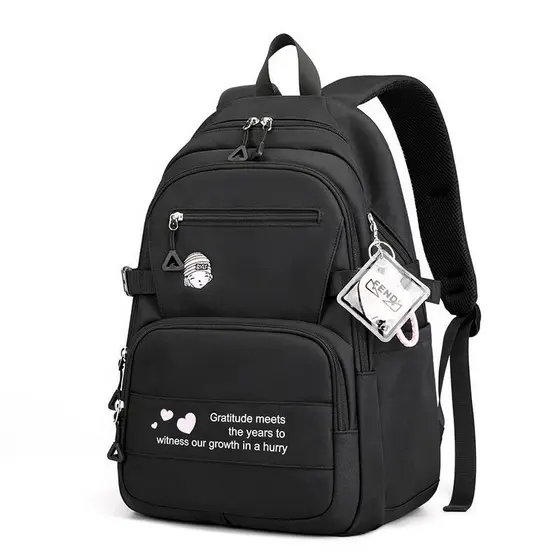 Mochila Feminina espaçosa de grande capacidade resistente nylon e leve mochila escolar elegante para viagens e uso diá
