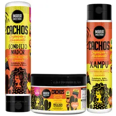 Kit Cachos Maria Amostrada Shampoo 300ml + Condicionador 300ml + Máscara 250g
