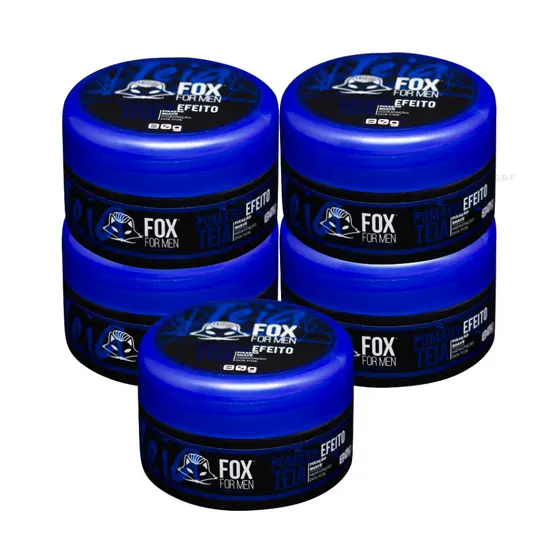 CREME MODELADOR EFEITO TEIA 80G - FOX FOR MEN 5 UNIDADES