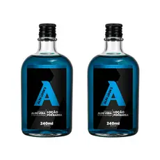 Kit 2 Un Loção Pós Barba Menthol 240Ml - Alfa Look'S