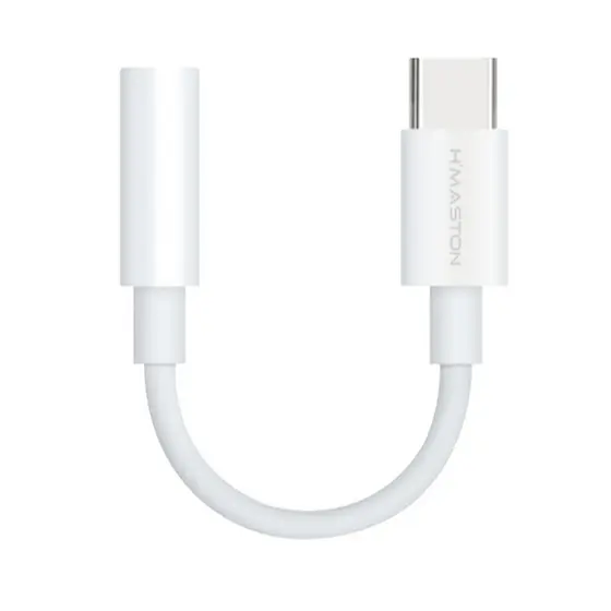 Cabo Adaptador Tipo-c Para Fone P2 P3 3.5mm - Para iPhone E Android H'MASTON Branco