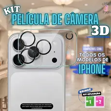 Película de Câmera Traseira Vidro Compatível com Iphone 11 12 13 14 15 16 17 E Plus Pro Max Air