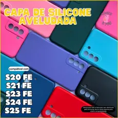 Case Capa Capinha para Samsung S20 FE S21 FE S23 FE S24 FE S25 FE S21FE S23FE S24FE S25FE Aveludada
