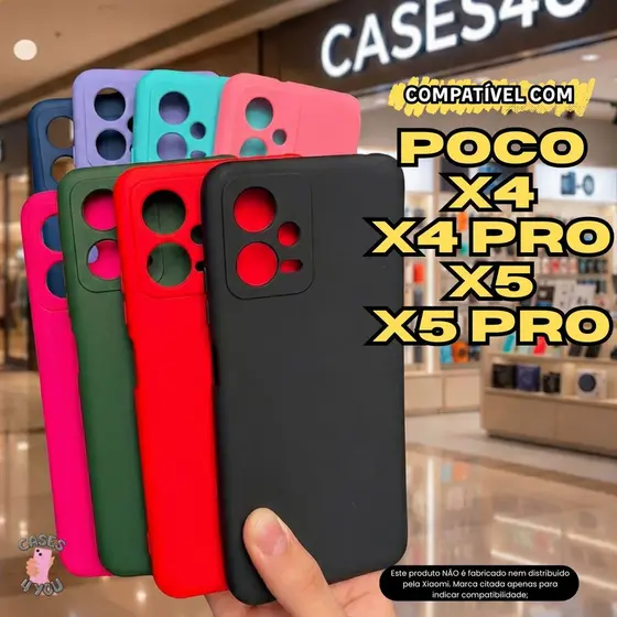 Capa Capinha Compatível Com Xiaomi Poco X4 X4 Pro X5 X5 Pro Case Aveludada Protetora Silicone
