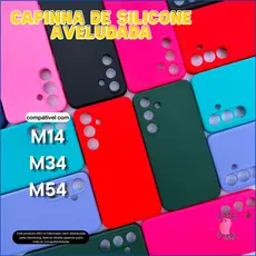 Capa Case Capinha Compatível Com Samsung Galaxy M14 M34 M54 Silicone Aveludada Protetora
