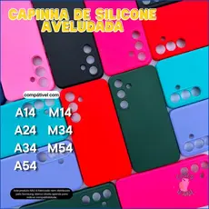 Capa Case Capinha Para Samsung Galaxy A14 A24 A34 A54 M14 M34 M54 Silicone Aveludada Protetora