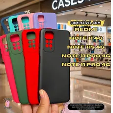 Case Capa Capinha Aveludada Compatível com Redmi Note 11 4G Note 11S Note 11 Pro 4G 11 Pro 5G