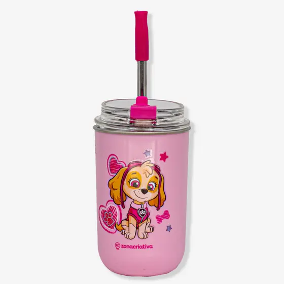 Copo Neo com Canudo Skye – Patrulha Canina