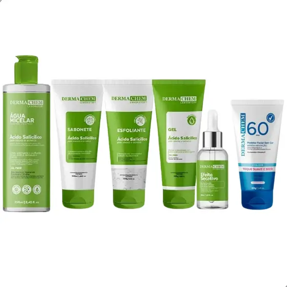 Kit Skincare Anti Oleosidade + Protetor Solar Facial Dermachem