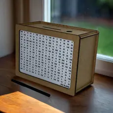 Cofre Desafio 10Mil Woodbox Cofrinho Caixa De Dinheiro Poupança - MDF - Envio Imediato