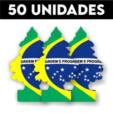 Kit 50 Cheirinho Aromatizante Pinheiro Para Carro Brasil Especial Copa 2026