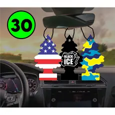 Kit 30x Cheirinho de Carro Aromatizante Automotivo Pinheiro Brinde Lava Rapido
