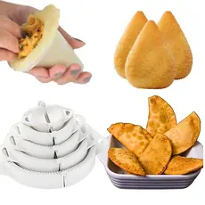 Kit 5  Forma Pastel Salgados Risole E Kit Forma de Coxinha 3 Tamanhos Keita - MP