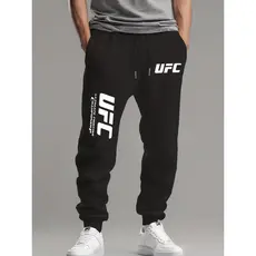 Calça De Moletom Unissex UFC Fighting Live Luta Artes Marciais Flanelado Frio Inverno Tecido Elastico Esportes Gym Trein