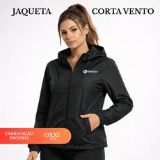 Jaqueta Corta Vento Feminino Repelente a Agua Super Leve Facil de Guardar Não Amassa Capuz Forrado