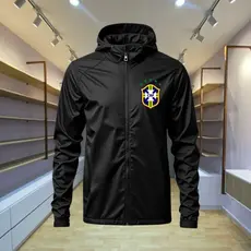Jaqueta Corta Vento Unissex Motoqueiro Selecao Brasileira Brasil Impermeável Frio Inverno