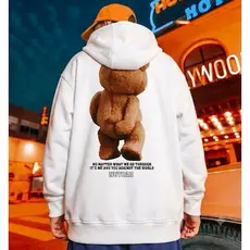 Moletom Canguru Unissex Com Capuz Estampa Ursinho Ted Premium Flanelado