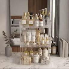 Prateleira Organizadora 3 Andares Maquiagem Perfumes Acrílico Transparente Quarto Cozinha