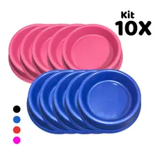 Kit 10 Comedouro Bebedouro Pote de Ração para Gato Cachorro Pet Animal de Estimação SORTIDO 200ml