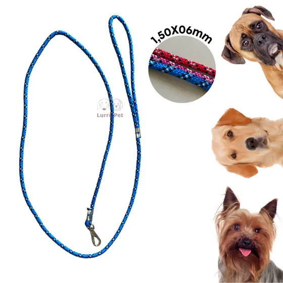 Guia De Corda Roliça SORTIDO para Cachorros Pet 1,50 - 06Mm
