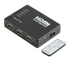 Hub Switch Adaptador Divisor Hdmi 5 Portas Controle Remoto