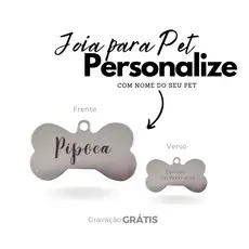 Pingente Para Pet Personalizado Com Nome Gravado Laser