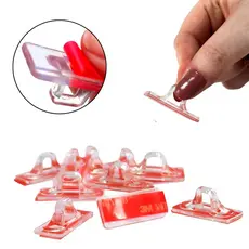 Kit 10/ 20/ 50 Fixa balão bexiga clipe gancho adesivo multiuso p/ decoração