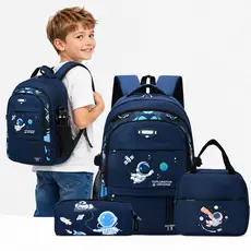 Kit Mochila Escolar 3 em 1 Infantil – Mochila + Lancheira Térmica + Estojo Grande Capacidade